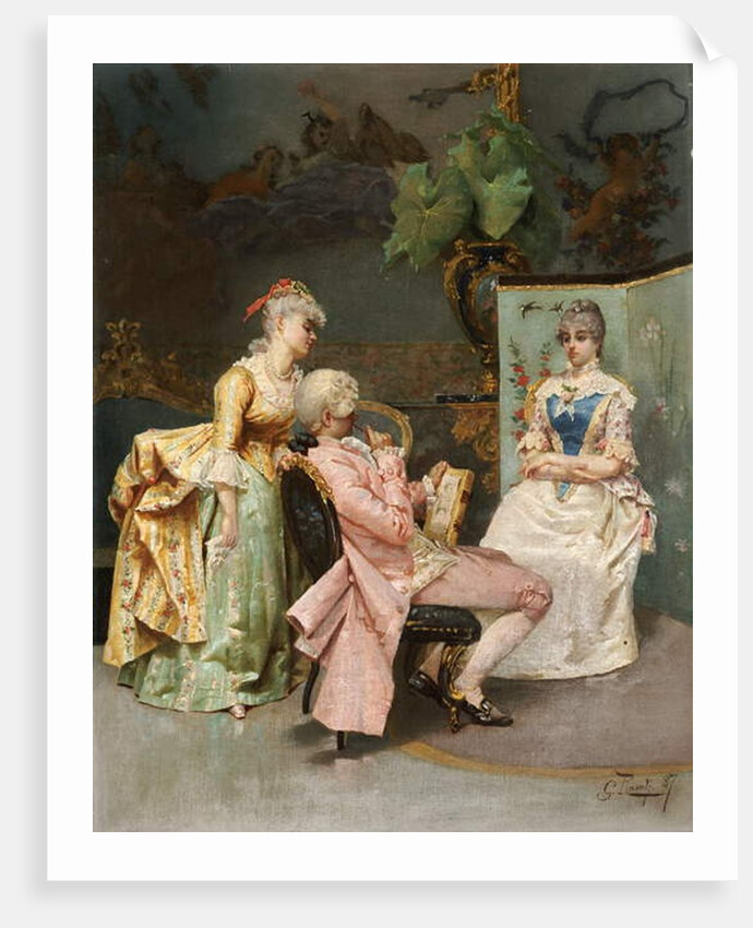The Sitting, 1887 by Giulio Rosati