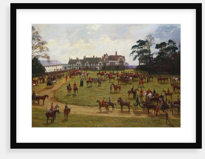 The Cheshire Hunt - the Meet at Calveley Hall by George Goodwin Kilburne
