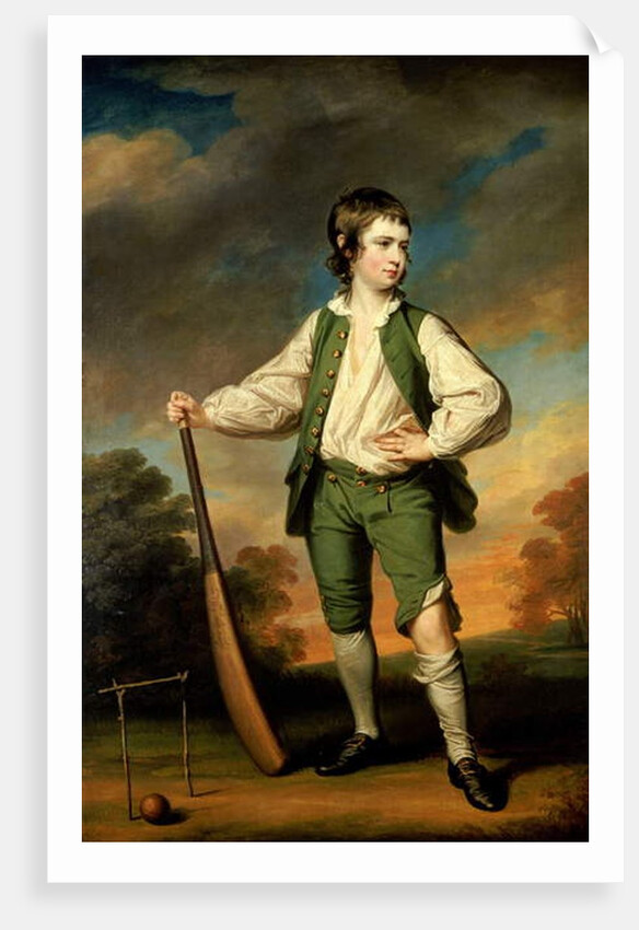 The Young Cricketer - Portrait of Lewis Cage, 1768 by Francis Cotes