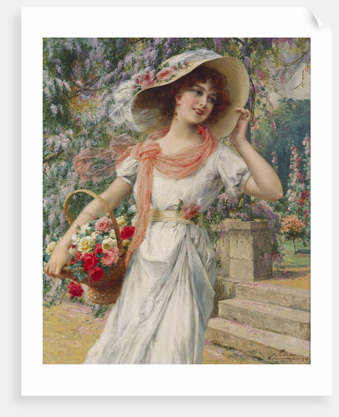 The Flower Girl by Emile Vernon