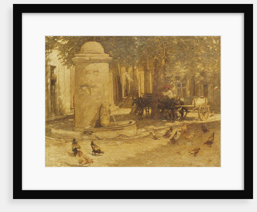 Fountain in a Provencal Village by Henry Herbert La Thangue