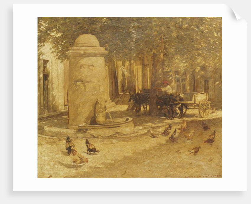 Fountain in a Provencal Village by Henry Herbert La Thangue