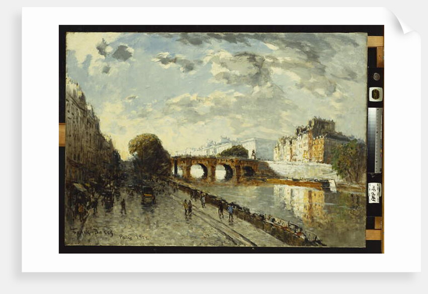 The Seine in Paris, Quai des Augustins, 1922 by Frank Myers Boggs