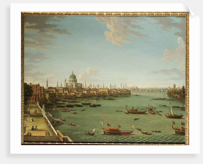 The Thames from the Terrace of Somerset House, looking towards the City, c.1745 by Antonio Joli