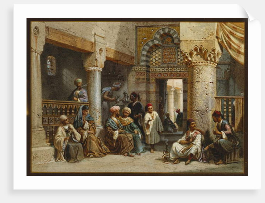 Arabic Figures in a Coffee House, 1870 by Carl Friedrich Heinrich Werner