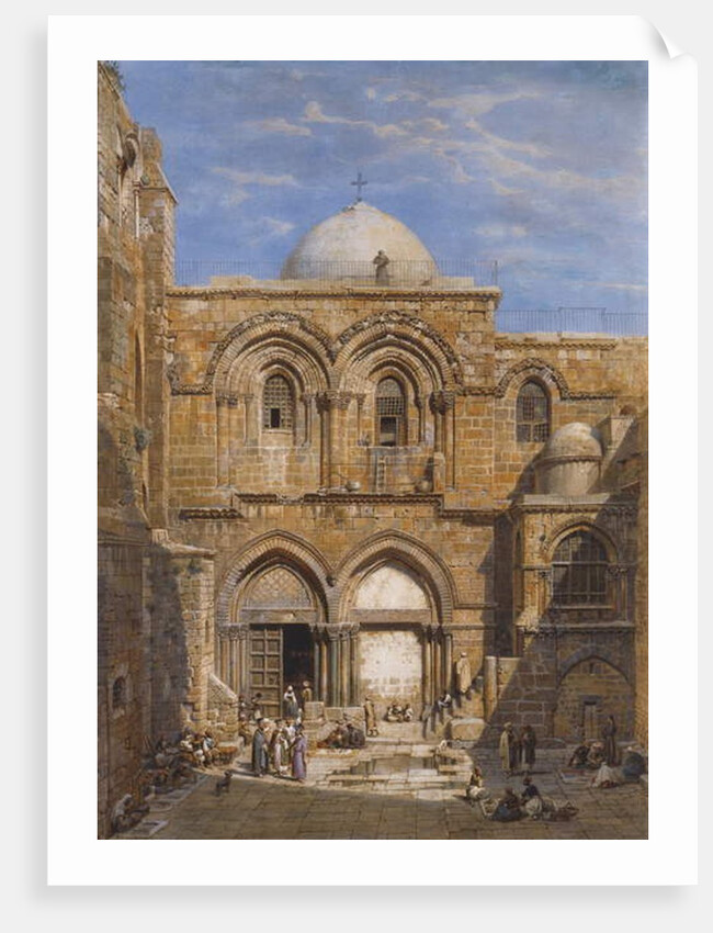 The Church of the Holy Sepulchre, Jerusalem, 1862 by Carl Friedrich Heinrich Werner