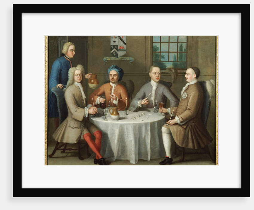 A Group Portrait of Sir Thomas Sebright, Sir John Bland and two Friends, 1723 by Benjamin Ferrers