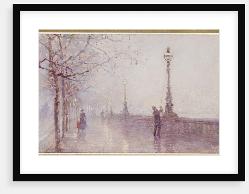 The Last Lamp, Thames Embankment, 1892 by Rose Maynard Barton