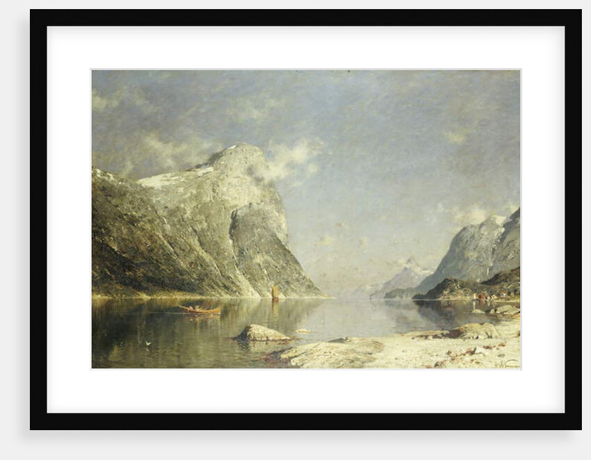 A Fjord Scene by Adelsteen Normann
