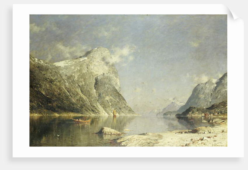 A Fjord Scene by Adelsteen Normann