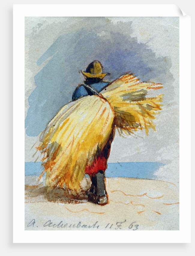 A Harvester, 1863 by Andreas Achenbach