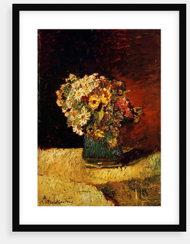 A Vase of Flowers by Adolphe Joseph Thomas Monticelli