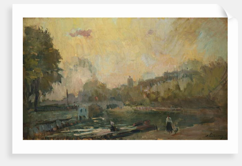 The Banks of the River Seine at St. Cloud by Albert-Charles Lebourg