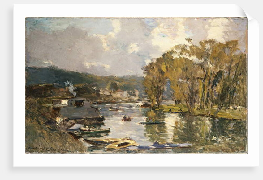 The small branch of the River Seine at Bas-Meudon on an Autumn Evening, 1893 by Albert-Charles Lebourg