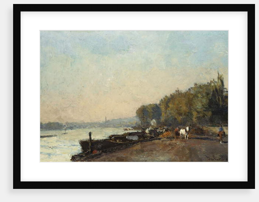 On the Bridge at Suresnes in Autumn by Albert-Charles Lebourg