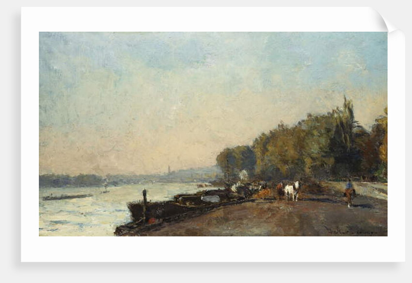On the Bridge at Suresnes in Autumn by Albert-Charles Lebourg