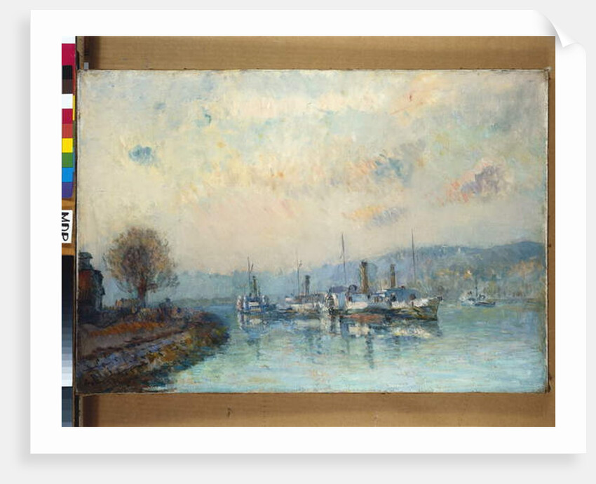 From the Boathouse, outskirts of Rouen by Albert-Charles Lebourg