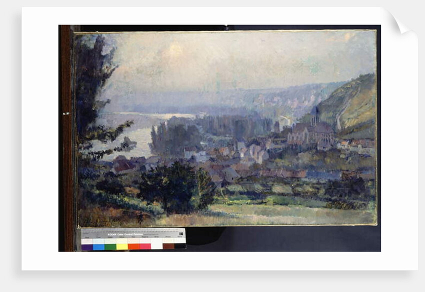 View of Vetheuil, Sunset, 1897 by Albert-Charles Lebourg