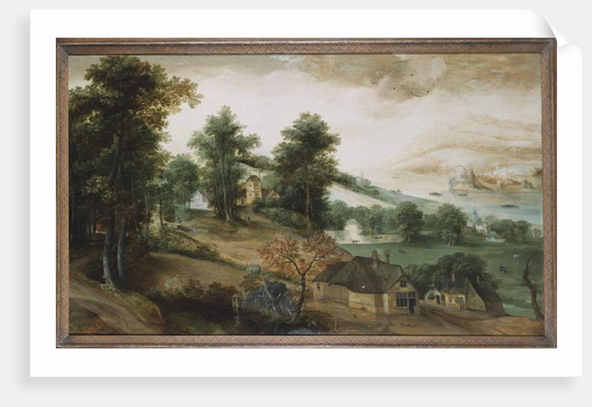 An Extensive Landscape with Cottages in the Foreground, 1561 by Jacob Grimmer