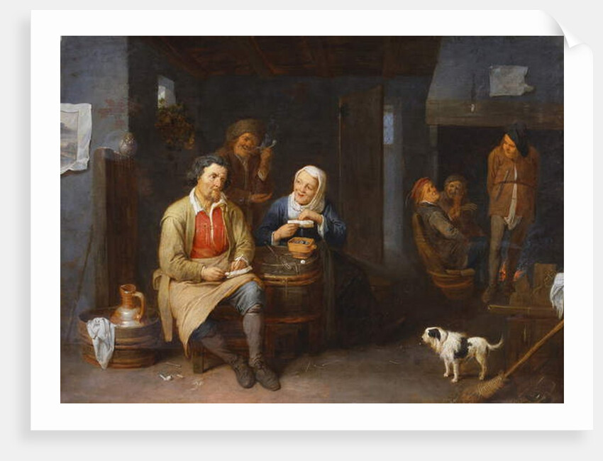 The Interior of an Inn with Peasants Smoking, 1647 by David III Ryckaert