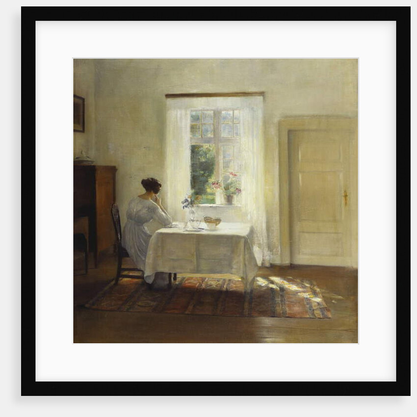 A Woman Seated at a Table by a Window by Carl Holsoe