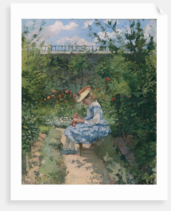 Jeanne in the Garden, Pontoise, c.1872 by Camille Pissarro