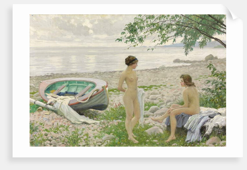 On the beach, 1916 by Paul Fischer