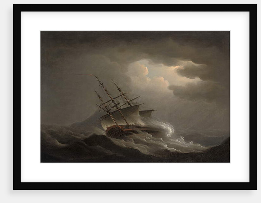 A frigate heeling in an offshore gale by Nicholas Pocock
