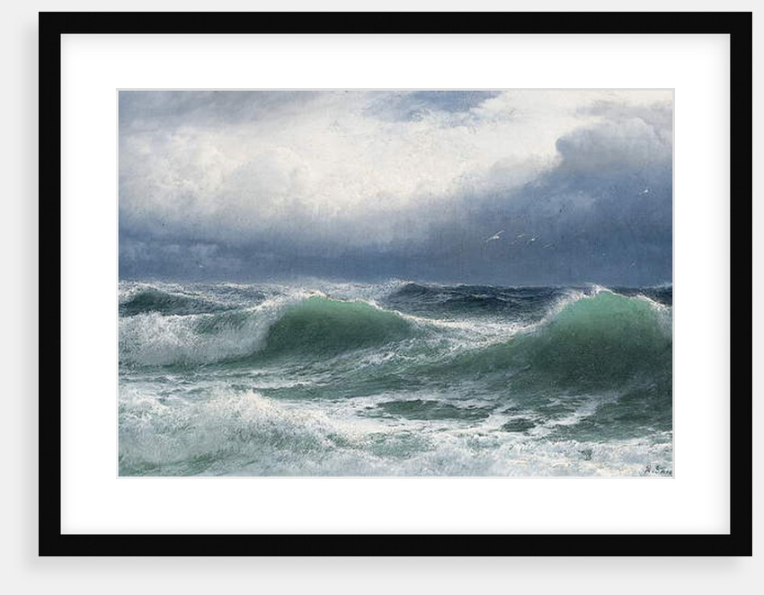 Stormy sea with translucent breakers, 1894 by David James