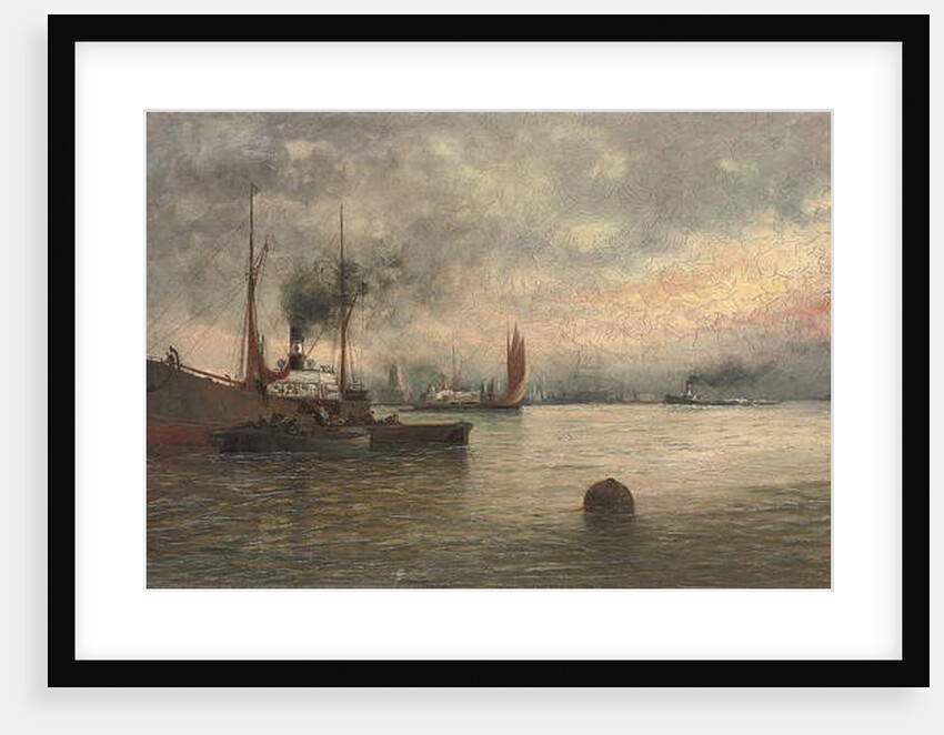 Unloading Cargo in a Harbour, 1871 by Ioannis Altamouras