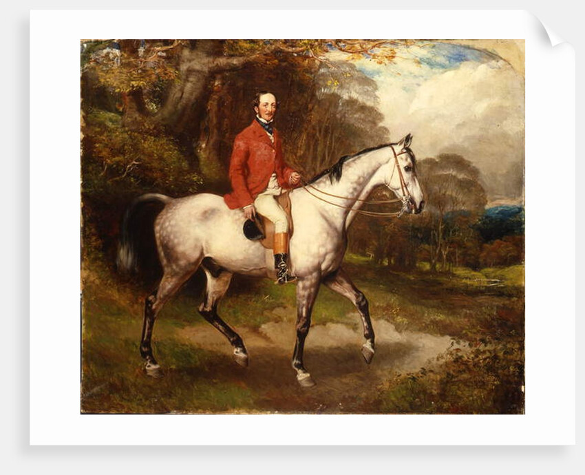 Portrait of Thomas Conolly, seated on a dappled grey hunter by William Osborne