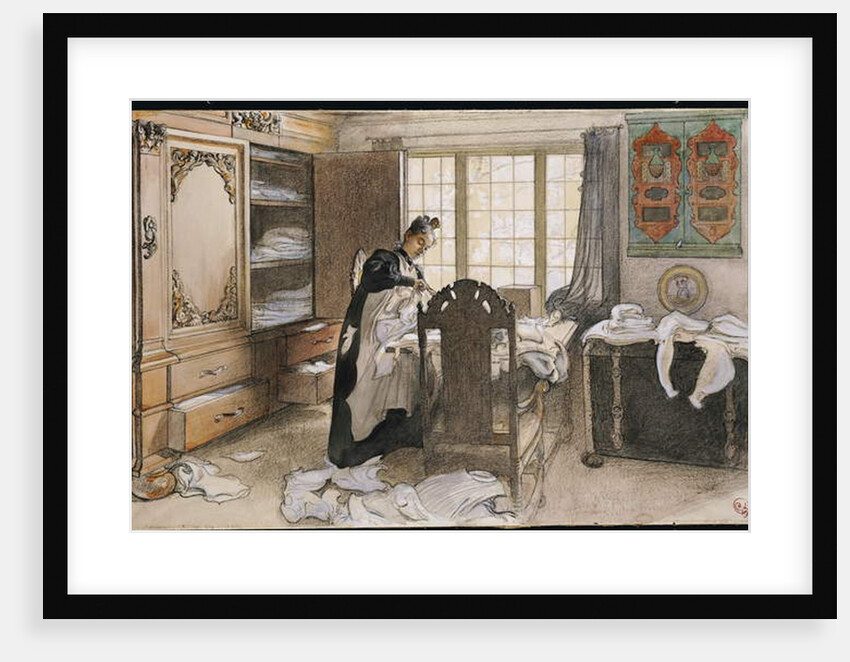 Karin by the Linen Cupboard, 1906 by Carl Larsson