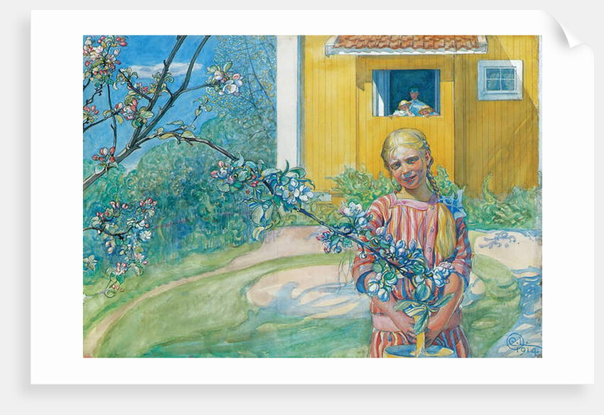 Girl with Apple Blossom, 1914 by Carl Larsson