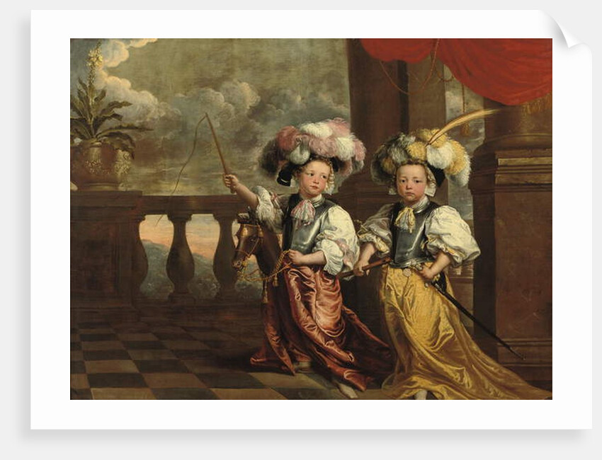 A double portrait of two boys by Jeanne Vergouwen