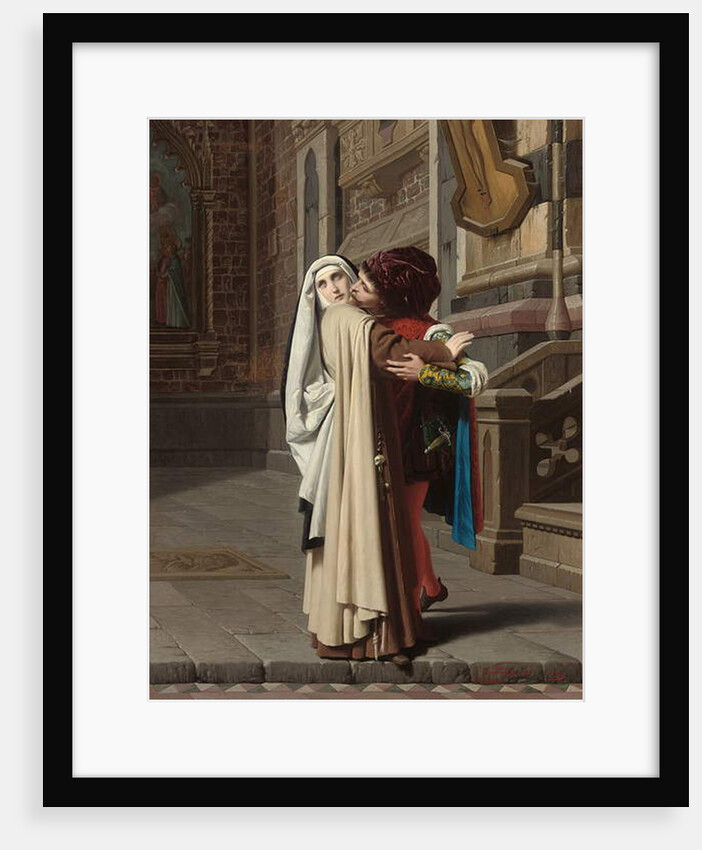 The Embrace of Fra Filippo Lippi and Lucrezia Buti, 1871 by Gabriele Castagnola