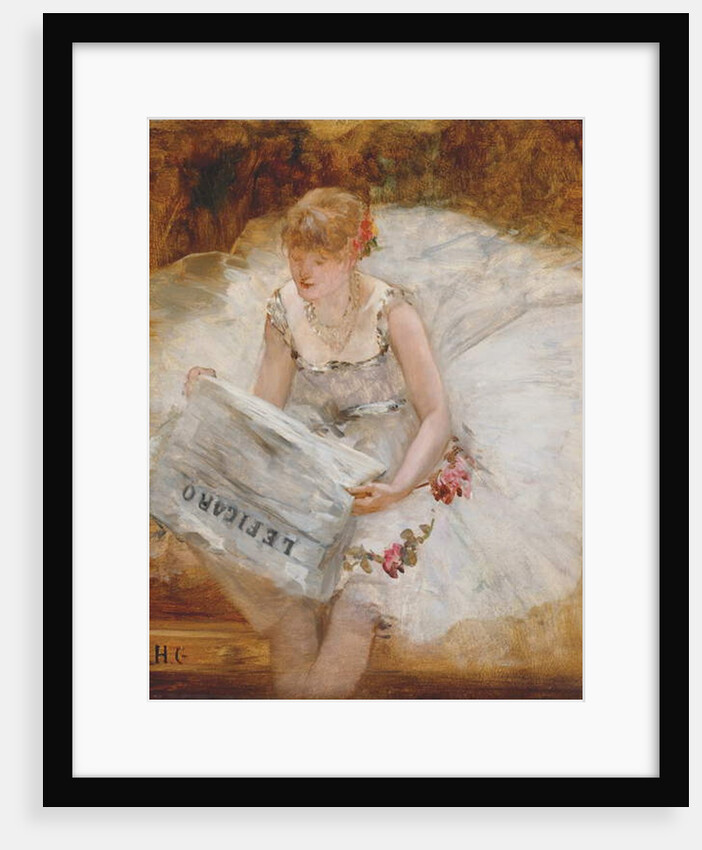 Ballerina Reading Le Figaro, c.1885 by Henri Gervex