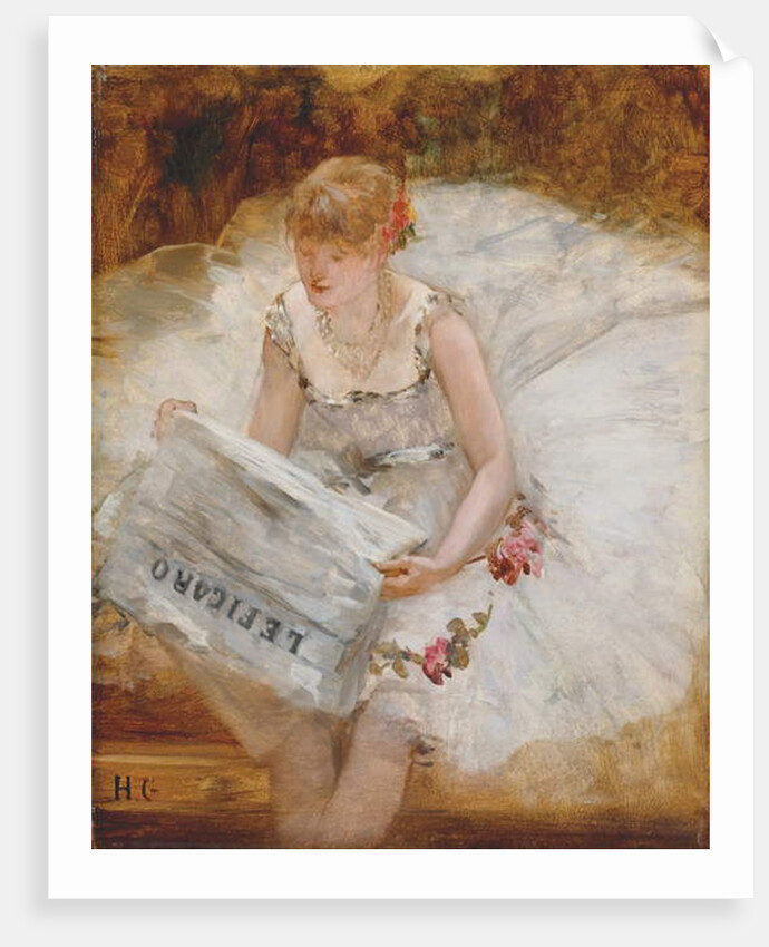 Ballerina Reading Le Figaro, c.1885 by Henri Gervex