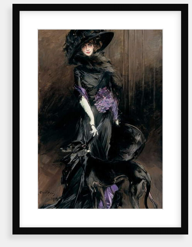 Portrait of the Marchesa Luisa Casati with a greyhound, 1908 by Giovanni Boldini