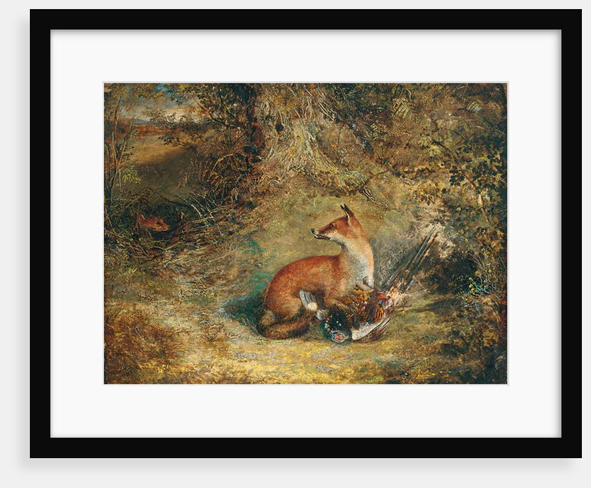 A fox with a pheasant by George Havell