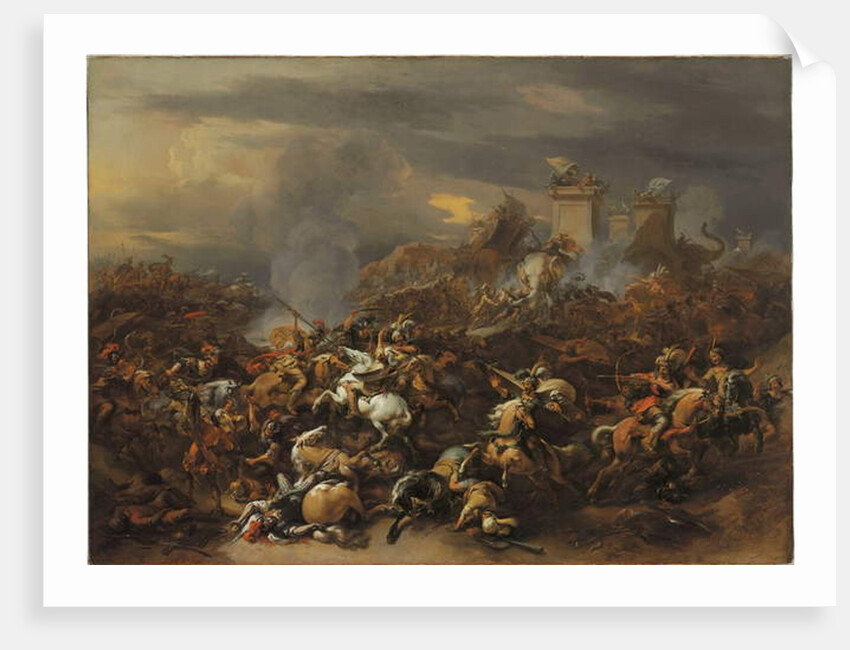 The Battle between Alexander and Porus by Nicolaes Pietersz. Berchem