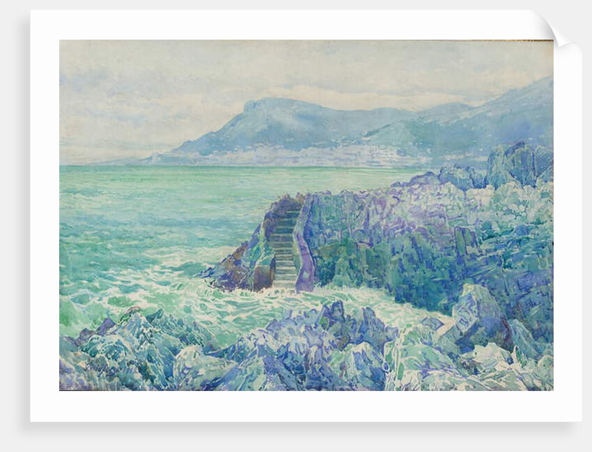 Rocks on a beach on the Cote d'Azur, 1912 by Gunnar Widforss