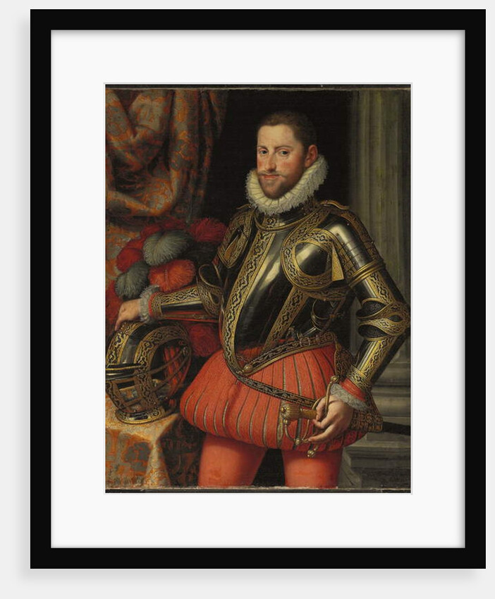 Portrait of Archduke Ernst of Austria, three-quarter length, in armour, c.1580 by Martino Rota