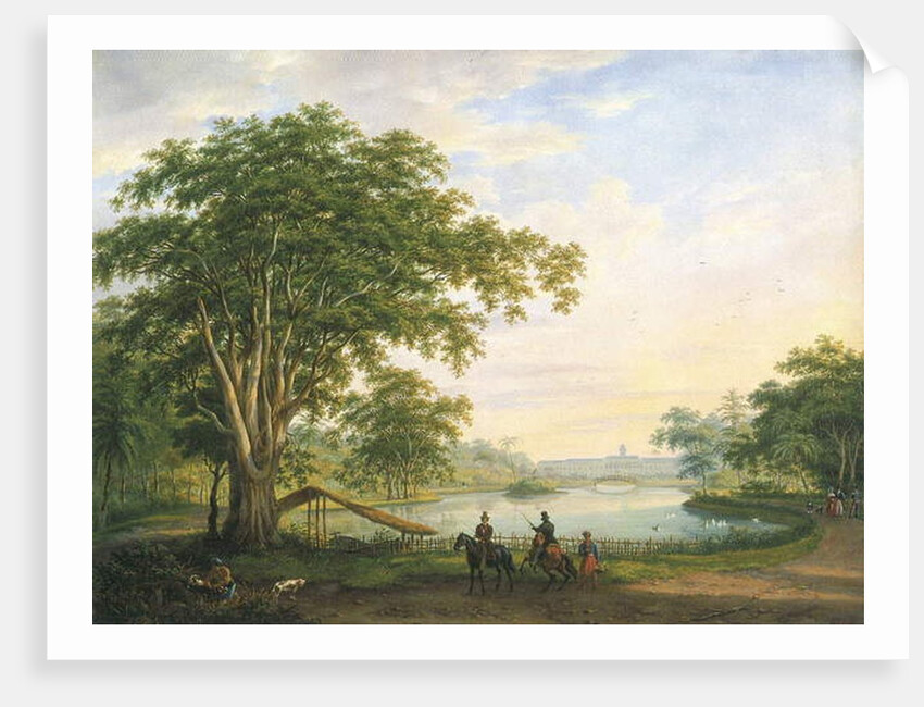The garden facade of the old palace of the Governor-General at Buitenzorg before the earthquake of 1834 by Willem Troost