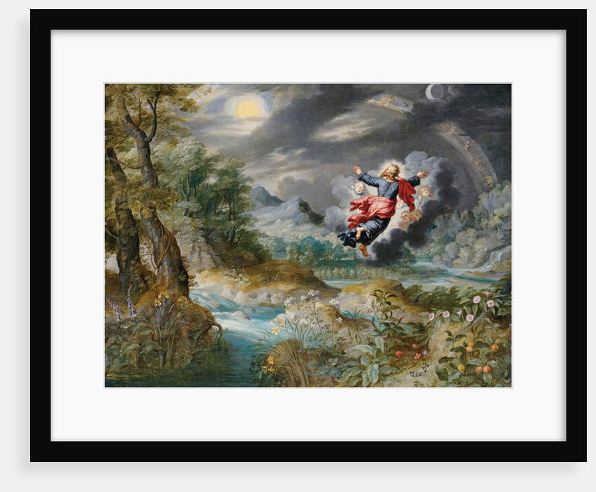 God creating the sun, the moon and the stars in the Firmament, c.1650 by Jan the Younger Brueghel