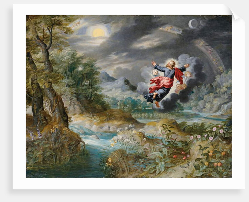 God creating the sun, the moon and the stars in the Firmament, c.1650 by Jan the Younger Brueghel