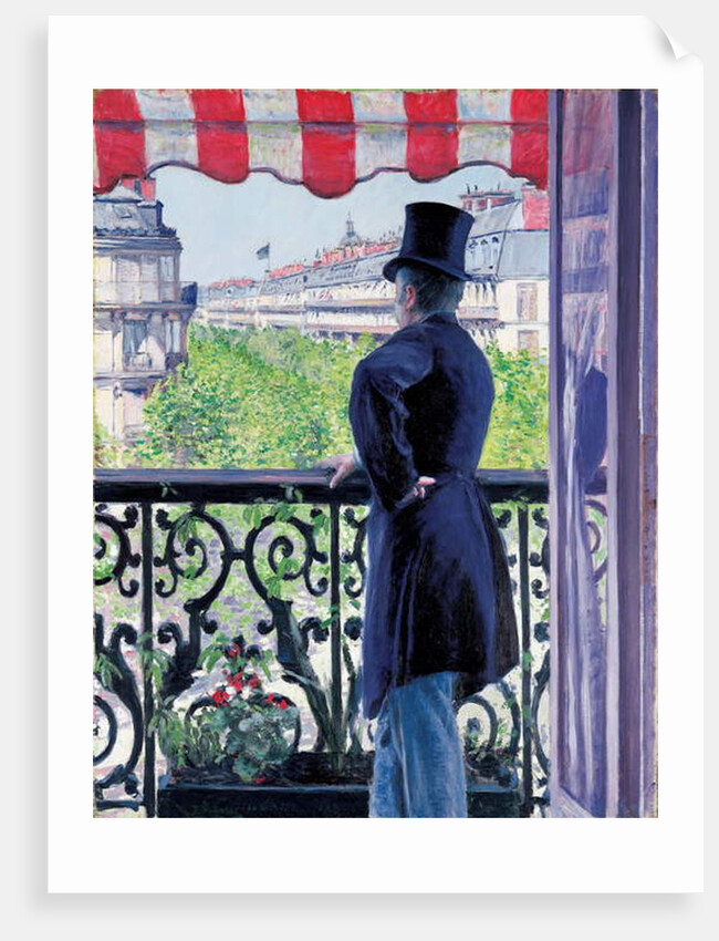Man on a balcony, Boulevard Haussmann, 1880 by Gustave Caillebotte