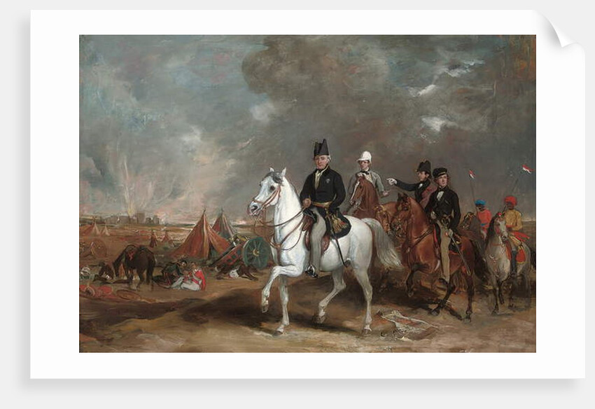 The Viscount Hardinge, Governor-general of India, accompanied by his two sons and Colonel Wood, on the battlefield of Ferozeshah by Francis Grant