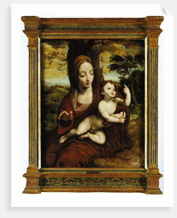The Madonna and Child in a landscape by Cornelis van Cleve