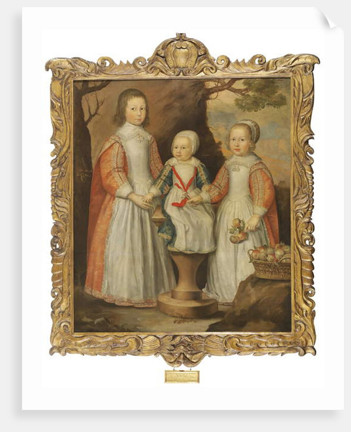 Portrait of the three children of George Preston of Holker, 1650 by Gerrit van Honthorst