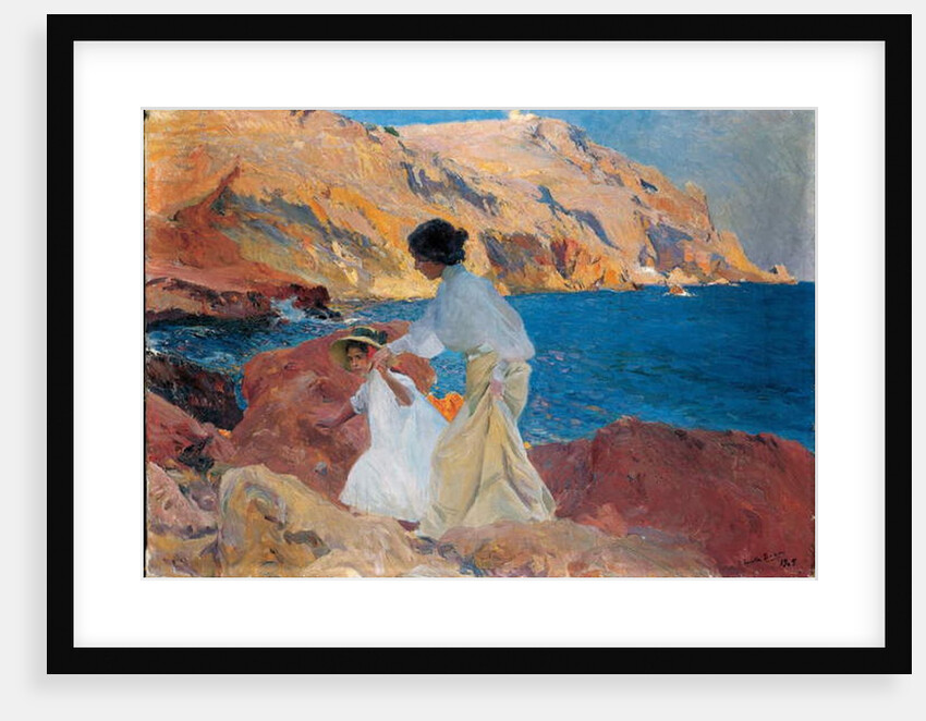 Clotilde and Elena on the Rocks, Javea, 1905 by Joaquin Sorolla y Bastida